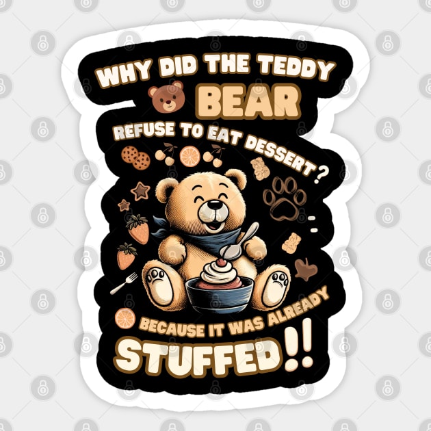 Teddy’s Sweet Conundrum Sticker by MakerMind8.2